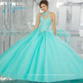 Perlen Kristall Tüll Satin Sexy Ballkleid Quinceanera Kleid